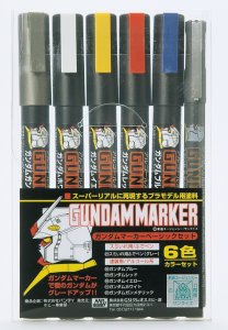 画像1: GSIクレオス[GMS105]ガンダムマーカー ベーシック6色セット (1)