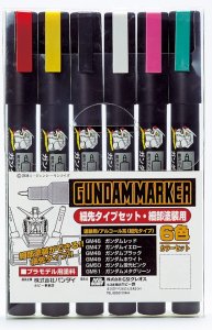 画像1: GSIクレオス[GMS110]ガンダムマーカー 細先タイプセット 6色セット (1)