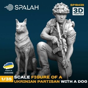 画像1: スパラッハ[SPU19435]1/35 ウクライナパルチザンw/犬 (1)