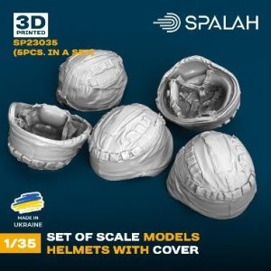 画像1: スパラッハ[SPU23035]1/35 軍用ヘルメットw/カバー (5個入) (1)