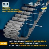 スパラッハ[SPU35835]1/35 レオパルト2系列 可動式570FT履帯セット(ゴムパッド付170個 + パッド無し20個)