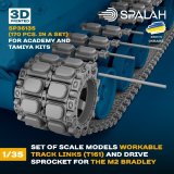 スパラッハ[SPU36135]1/35 M2 ブラッドレー 可動式T161履帯 &起動輪セット (アカデミー・タミヤ用)