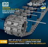 スパラッハ[SPU36235]1/35 M2 ブラッドレー 可動式損傷T161履帯& 起動輪セット (アカデミー・タミヤ用)