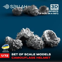 画像1: スパラッハ[SPU12572]1/72 タクティカルヘルメットw/カモフラージュカバー (5個入)