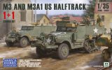 タコム[TKOAHHQ-35001]1/35 米軍 M3 & M3A1 ハーフトラック 1 + 1 コンボキット
