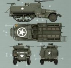 画像17: タコム[TKOAHHQ-35001]1/35 米軍 M3 & M3A1 ハーフトラック 1 + 1 コンボキット