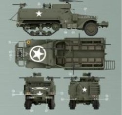 画像15: タコム[TKOAHHQ-35001]1/35 米軍 M3 & M3A1 ハーフトラック 1 + 1 コンボキット