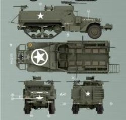 画像14: タコム[TKOAHHQ-35001]1/35 米軍 M3 & M3A1 ハーフトラック 1 + 1 コンボキット