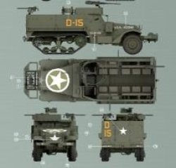 画像13: タコム[TKOAHHQ-35001]1/35 米軍 M3 & M3A1 ハーフトラック 1 + 1 コンボキット