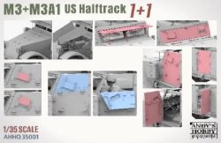 画像5: タコム[TKOAHHQ-35001]1/35 米軍 M3 & M3A1 ハーフトラック 1 + 1 コンボキット