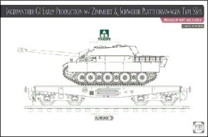 画像1: タコム[TKO2125X]1/35 ドイツ重駆逐戦車ヤークトパンターG1 Sd.Kfz.173 前期型w/ツィンメリットコーティング&重平貨車 Ssysタイプ 限定版 (1)
