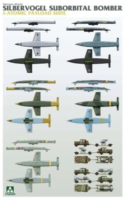 画像2: タコム[TKO5018]1/72 ジルバーフォーゲル 弾道飛行 爆撃機 w/核爆弾セット