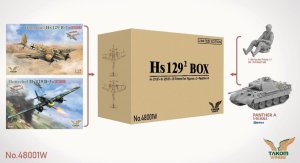 画像1: タコム[TKO48001W]1/48 ヘンシェル Hs129 ボックス(TKO48001 + TKO48002 + 1/48 パンターA型 & パイロットフィギュア) 限定版 (1)