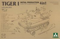 タコム[TKO2197]1/35 タイガーI 極初期型 「4 in 1」