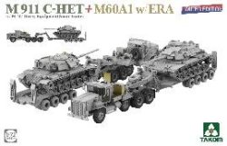 画像3: タコム[TKO5024X]1/72 M911 C-HET 戦車運搬車w/M747重装備セミトレーラー & M60A1w/ERA