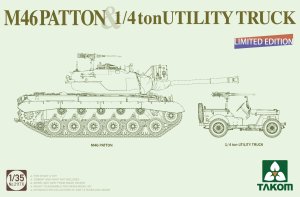 画像1: タコム[TKO2117X]1/35 米陸軍 M46 パットン& 1/4トン ユーティリティ トラック (1)