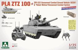 画像2: タコム[TKO2222X]1/35 PLA ZTZ 100 主力戦車 + ZRY-222 無人戦闘地上車両 (UCGV) & 「ロボットウルフ」 無人戦闘システム (限定版)