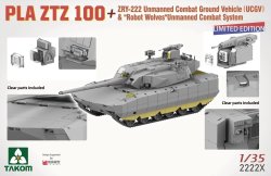 画像3: タコム[TKO2222X]1/35 PLA ZTZ 100 主力戦車 + ZRY-222 無人戦闘地上車両 (UCGV) & 「ロボットウルフ」 無人戦闘システム (限定版)