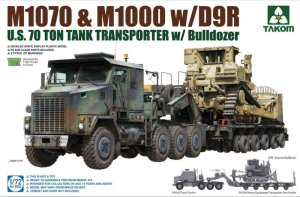 画像1: タコム[TKO5002]1/72 M1070 & M1000 70トン戦車運搬車w/D9Rブルドーザー (1)