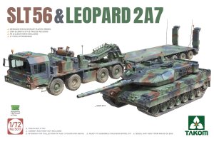 画像1: タコム[TKO5011]1/72 SLT56 戦車運搬車  & レオパルト2A7 (1)