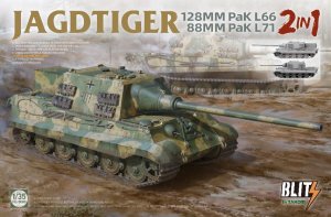 画像1: タコム[TKOB8008]1/35 ヤークトティーガー  128mm Pak L66 / 88mm Pak L71  2 in 1 (1)