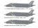 マーキングはアメリカ空軍の機体1種類に加えて、カエルとオジロワシの部隊マークが目を引く、航空自衛隊の機体2種類をセット。