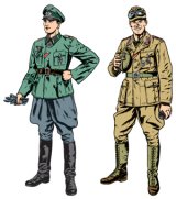 タミヤ[TAM25154] 1/35 ドイツ国防軍将校・アフリカ軍団戦車兵セット