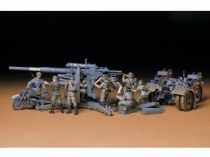 画像1: タミヤ[TAM35017] 1/35 ドイツ88mm砲（オートバイ付） (1)