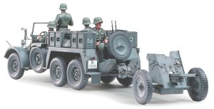 画像1: タミヤ[TAM35259] 1/35 ドイツ クルップ プロッツェ （6×4） 3.7cm対戦車砲牽引型 (1)