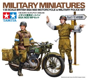 画像1: タミヤ[TAM35316] 1/35 イギリス軍用オートバイ BSA M20 MPセット (1)