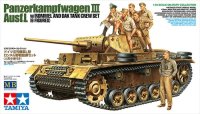タミヤ[TAM32405] 1/35 ドイツIII号戦車L型 ロンメル野戦指揮セット （人形6体付き）