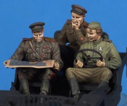 画像1: The Bodi[TBO35025]1/35 ウィリス・ジープ用ソ連軍将校(ドライバーと政治将校2体)セット (タミヤ用)