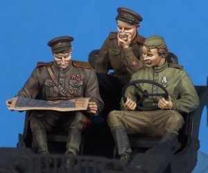 画像1: The Bodi[TBO35025]1/35 ウィリス・ジープ用ソ連軍将校(ドライバーと政治将校2体)セット (タミヤ用) (1)