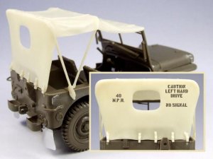 画像1: The Bodi[TBO35038]1/35 ウィリス・ジープ用防水布セット(マスキングシール付) (タミヤ用) (1)