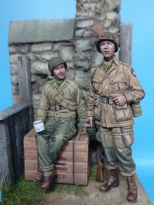 画像1: The Bodi[TBO35169]1/35 WW.II 米軍空挺兵 & 歩兵セット  ノルマンディー 1944年 (ベース付き) (1)