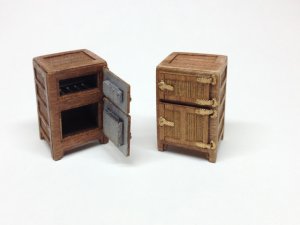 画像1: twilight model[TAS-02] 1/35 『木製冷蔵庫』組み立てキット (1)