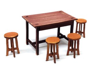 画像1: twilight model[TAS-03] 1/35 『テーブルと椅子のセット』組み立てキット (1)