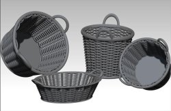 画像1: VG DioModels[VG64019]1/35 汎用 籐製バスケットセット(4個入)