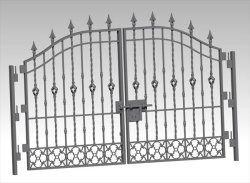 画像2: VG DioModels[VG64024]1/35 汎用 両開き格子型門扉＃1