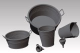 VG DioModels[VG64059]1/24(75mm) 汎用 金属製たらい/バケツ/漏斗セット