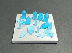 画像1: VG DioModels[VG64084]1/35 汎用 透明ブルー ビンセット(15個入)