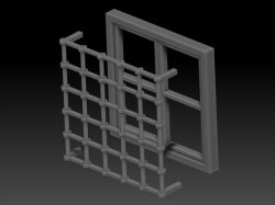 画像1: VG DioModels[VG64109]1/35 汎用 格子付窓＃3