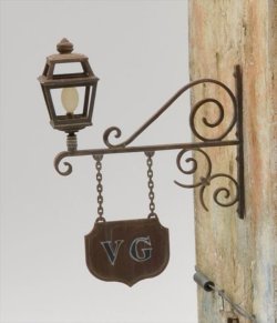 画像2: VG DioModels[VG64110]1/35 汎用 街灯付標示板