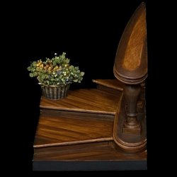 画像1: VG DioModels[VG64304]1/32(54mm) 汎用 フィギュアベース 屋内手すり付曲がり階段