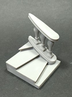 画像2: VG DioModels[VG64305]1/24(75mm) 汎用 フィギュアベース 屋内手すり付曲がり階段
