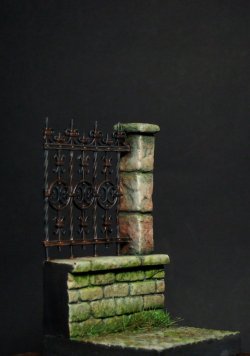 画像1: VG DioModels[VG64309]1/32(54mm) 汎用 フィギュアベース 鉄格子のフェンス