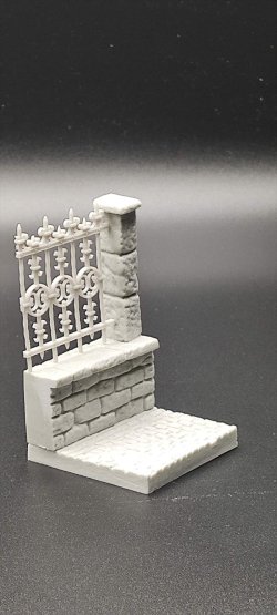 画像2: VG DioModels[VG64309]1/32(54mm) 汎用 フィギュアベース 鉄格子のフェンス