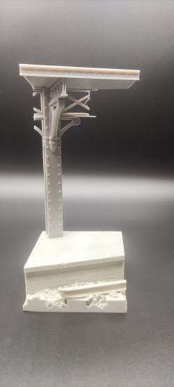 画像2: VG DioModels[VG64314]1/32(54mm) 汎用 フィギュアベース 駅のプラットホーム(ベンチ/柱)