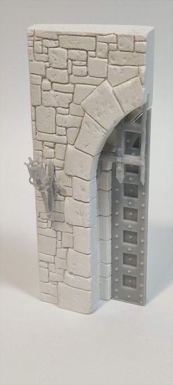 画像2: VG DioModels[VG64326]1/24(75mm) 汎用 フィギュアベース 石造りの城門