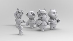 画像8: トリファクトリー[ATN-008]ノンスケールJSGF 陸自ねこ戦車搭乗員パート2 みんなで行こう！(5体入)